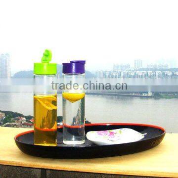 500ml refillable borosilicate Glass drinking bottle