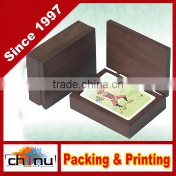 Wood Playing Cards Box (430025)