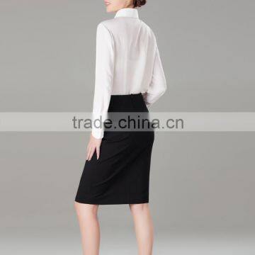 Women's Color-Block Silk 100% Top Blouse Shirt OEM ODM Type Clothing Factory Manufacturer From Guangzhou photo-5