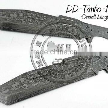 Damascus Steel Knife Blade Blank