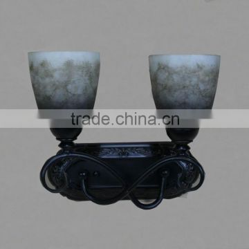 Metal Wall Fixture 2 Light Marble Shade/Progress Lighting with UL