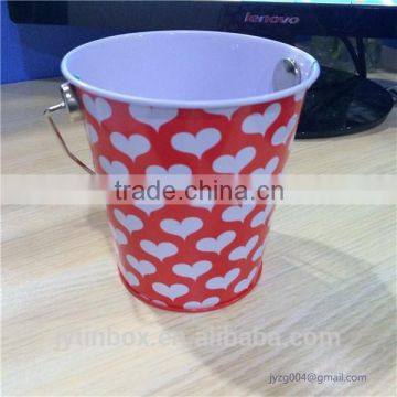 festival decorated tin bucket