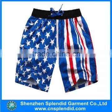 china supplier custom your design American flag board shorts