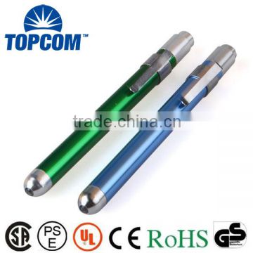 3V 0.5W Aluminum Alloy Custom LOGO Cool White LED Pen Torch Light Medical                        
                                                Quality Choice