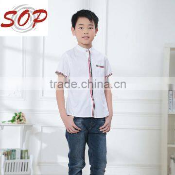 Children shirts blouse summer kids white shirts top formal polo boy shirt