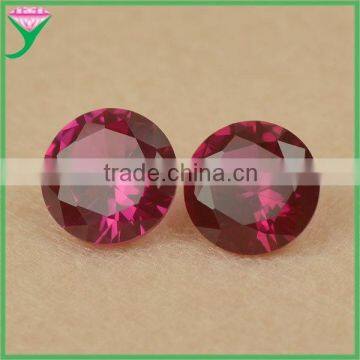 High quality 5# ruby loose round cut red corundum gemstone