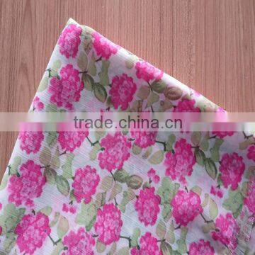 2014 fashinal polyester printed floral chiffon fabric