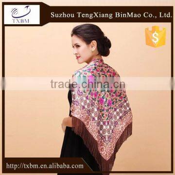 Customized silk twill square scarf with digital printing