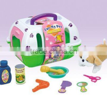 Pet cage set pet toy