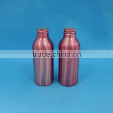 180ml shinny aluminum bottle, bottles with pink color, screw cap aluminum bottle