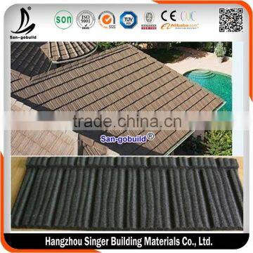 Red Color Stone Coated Metal Roofing Tile With Modern Classical Roof Tile