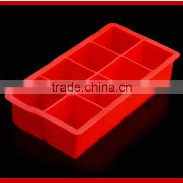 8 Cavity Whiskey King Square Silicone Ice Cube Tray With Lid photo-3