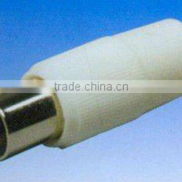 9.5mm TV plug white ABS material rohs comliant