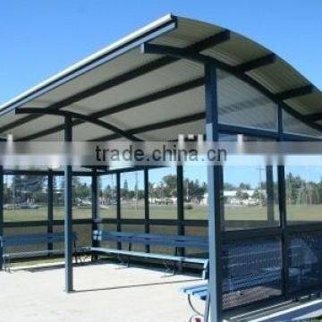 Aluminum & Stainless Steel Outdoor Economic Bus Stop Station for Public Equipment with LED Light Box