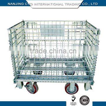 Top Quality Powder cCoating Wire Mesh Container Of Logisitics Trolley