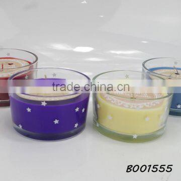 30 hours burning time soy wax candle clean glass candle 105*60mm