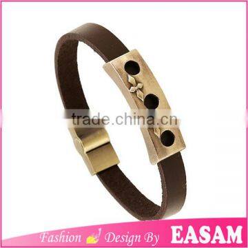 Bracelet making suppliers leather bracelet/ leather bracelet with magnetic clasp