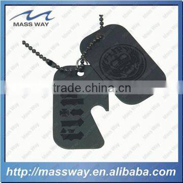 custom antique old color couple metal dog tag opener