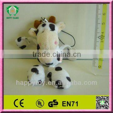 HI EN71 mini cow plush keychain toy custom