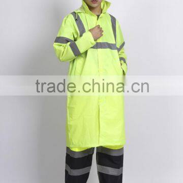 Waterproof and Breathable reflective raincoat suits police waterproof clothing