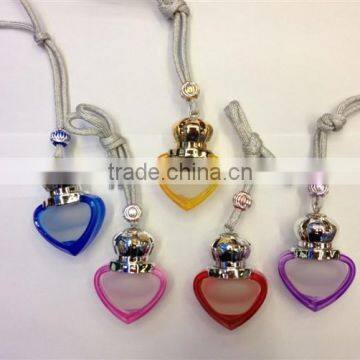 New Design&Hot Selling heart shaped perfume bottle car air freshener