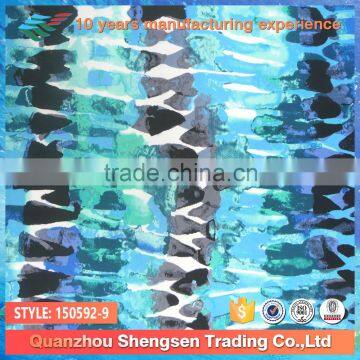 lycra fabric 4 way stretch digital printed for swimwear