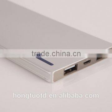 Aluminium Alloy Metal 6000mah Power Bank, Dual Usb Port