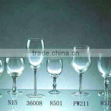 High quality elegant cheap glass goblet drinking clear tall glass cups