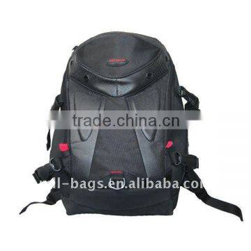 black polyester laptop backpack