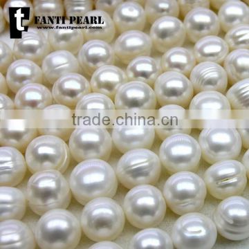 9-10mm AA wholesale white color loose freshwater high quality near round pearl for necklace jewelry