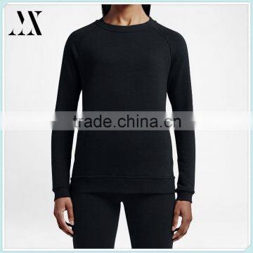 Light french terry raglan sleeve relaxed fit women crew neck sweatshirt