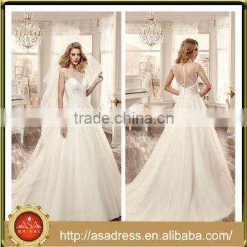 VDN04 Tulle Ball Gown Bridal Wedding Dress 2016 Crystal Beaded Bodice White Vestido De Festa Longo for Wedding Party