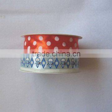 Printed polyester satin ribbon