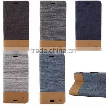 Fabric Wallet Leather Case for Sony Xperia Z3 Mini