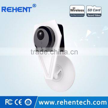 Wide Angle Lens HD 720P Smart Link WiFi WPS Cloud Two Way Audio IP Camera with 64G TF Card