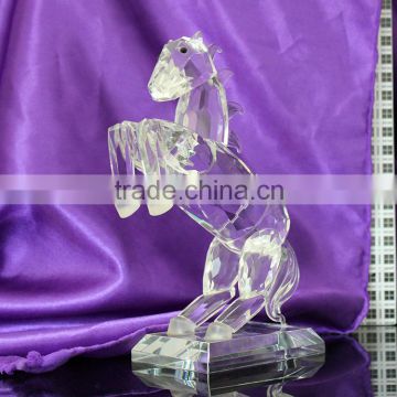 2016 transparent glass christmas decoration rocking horse