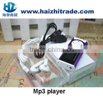 2014 New gift Clip screen MP3 Player flash light mp3 player with screen,high quality mp3 player