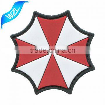 Custom wholesale 3D Soft PVC Rubber Patch, Reusable Repair Clothing/ Bag PVC Patch