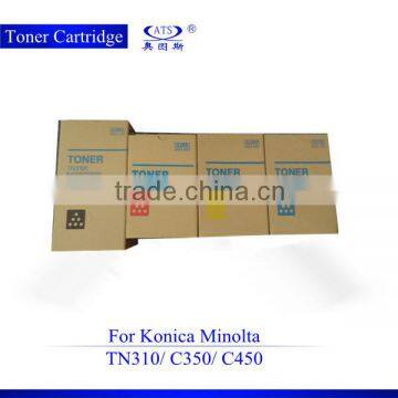 Compatible TN310 toner cartridge using for Minolta Bizhub C350 351 450 color copier spare parts