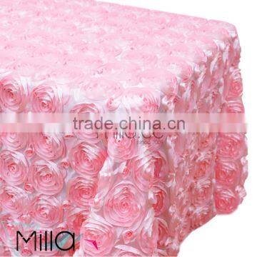 2016 Promotional satin rose table cloth