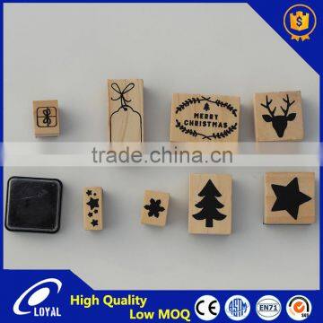 Custom Design Wooden Rubber Stamp for Chrimas Good Reputation Factory Supply