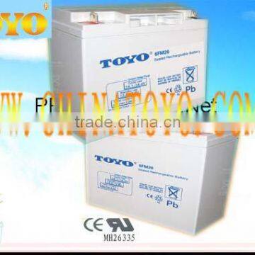 12v26ah pvc GEL battery