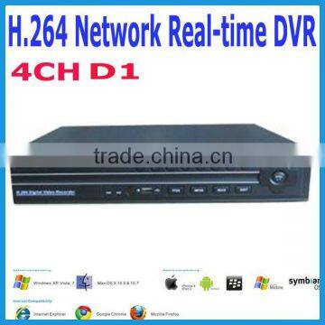 HOT SALE H.264 Network D1 real time 4CH CCTV security surveillance DVR digital video recorder