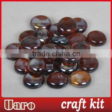 3/4" Deep Brown Transparent Mosaic Supplies Glass Gems/Marbles Mosaics