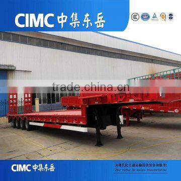 CIMC ISO Certificate 100 Ton 3 Axles Low Bed Semi Trailer With Widen Parts