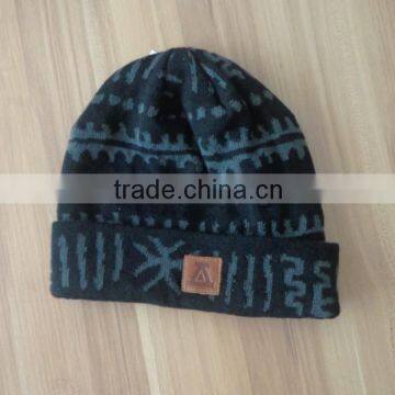 Embossed knitted hat