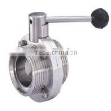 sanitation male butterfly valve 304 stainless steel