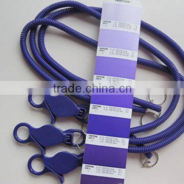 plastic pvc elastic bungee coil lanyard spiral