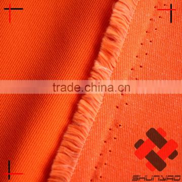 orange reflective twill gabardine fabric for workwear