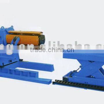 Hydraulic uncoiler decoiler with coil car